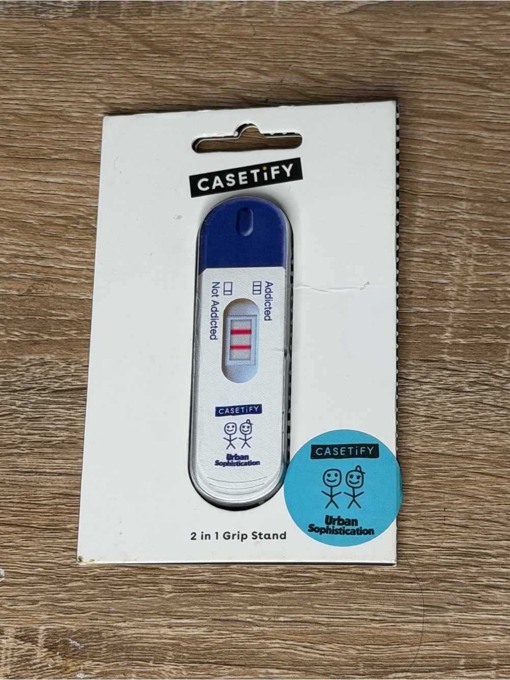 CASETiFY 2-in-1 Cell Phone Grip Stand - Blue & White